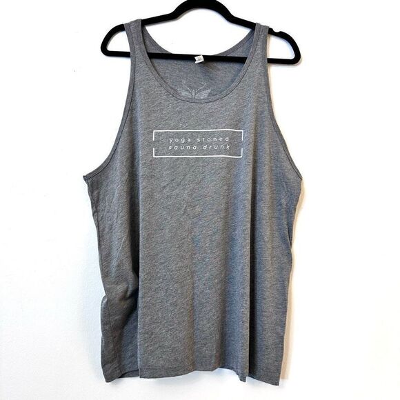 NWOT Bella + Canvas Triblend Collection Yoga Stoned Graphic Tank Top Gray XL - Picture 1 of 4